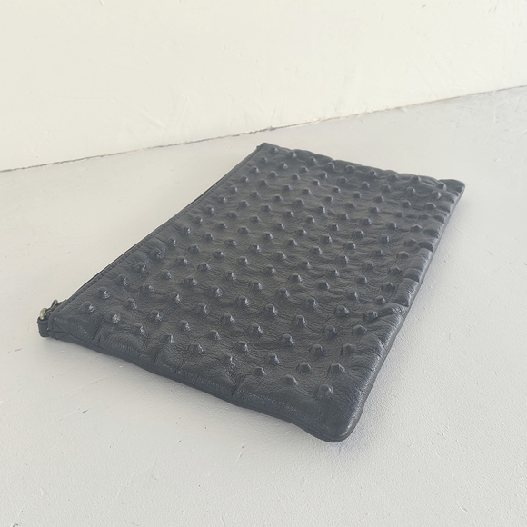 TOP SHOP | Black Leather Studded Clutch Bag Purse